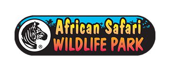 African Safari Wildlife Park logo with zebra.