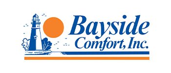 Bayside Comfort, Inc. logo with lighthouse graphic.