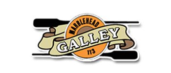 Marblehead Galley logo with crossed oars.