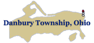 Map silhouette of Danbury Township, Ohio.